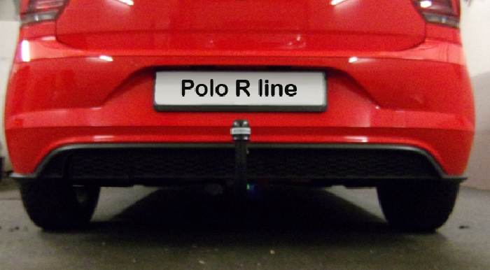 Anhängerkupplung für VW Polo (AW) Schrägheck, speziell R line 2017-2021 - V-abnehmbar